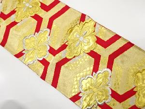 アンティーク　亀甲に花模様刺繍袋帯（材料）